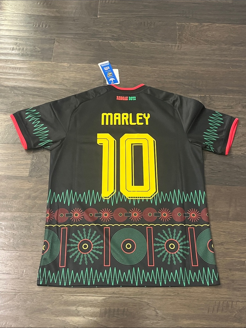 Adidas Jamaica Football is Freedom Bob Marley Reggae Boyz Soccer Jersey Men’s L - Picture 2 of 13
